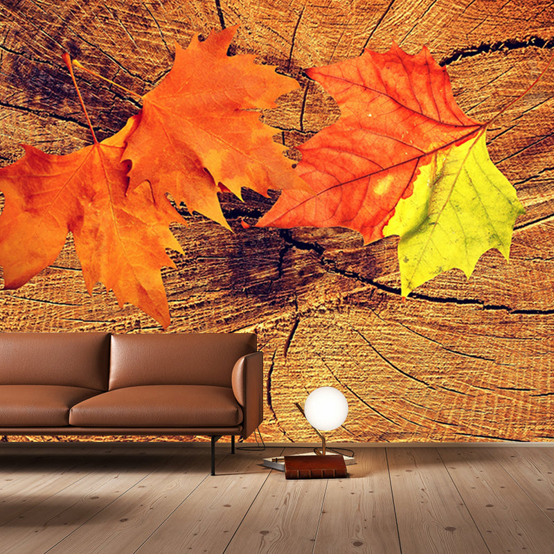 Photography Stain Resistant Mural Wallpaper Wood Grain Living Room Wall Mural