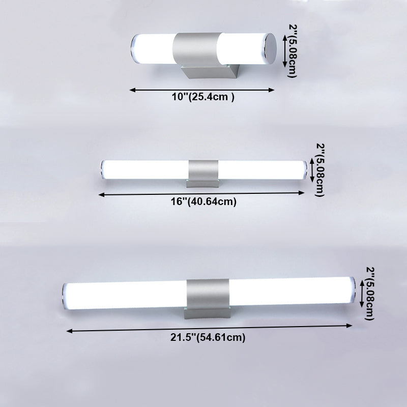 Forma lineal Medina de metal Dispersión moderna 1 Luz de pared de espejo ligero Luz de la pared de la pared en blanco