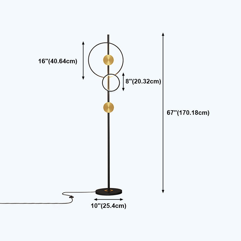 Metalen trechter Vloer Lamp Modern Style 2 Lichten vloerlamp armatuur in zwart