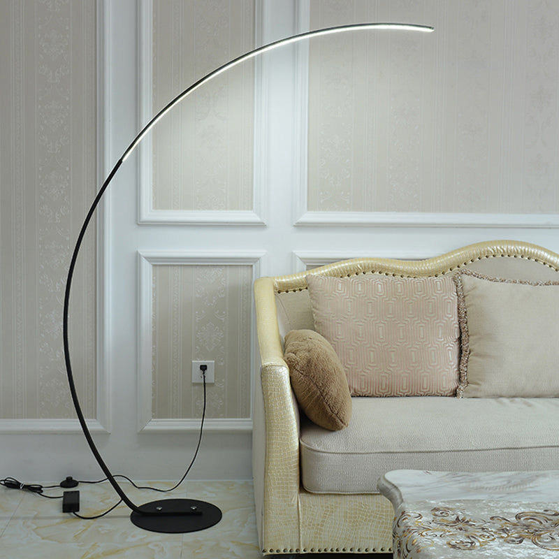 Metal Linear Shape Floor Lamp Modern Style 1-Light Floor Lamp Fixture