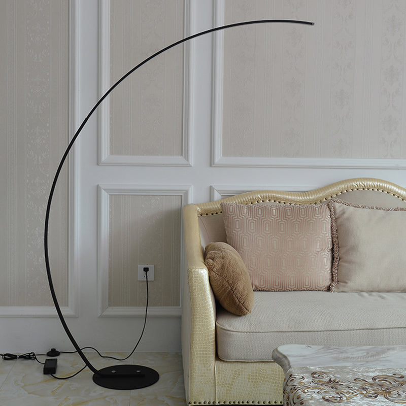 Metal Linear Shape Floor Lamp Modern Style 1-Light Floor Lamp Fixture