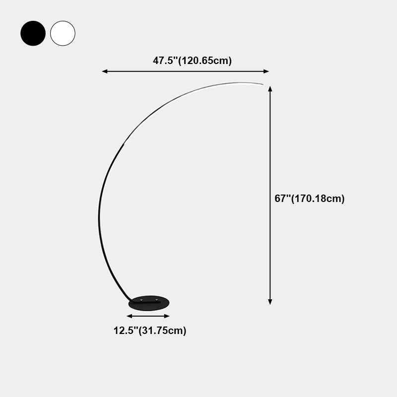 Lámpara de forma de forma lineal de metal estilo moderno de lámpara de lámpara de 1 luces