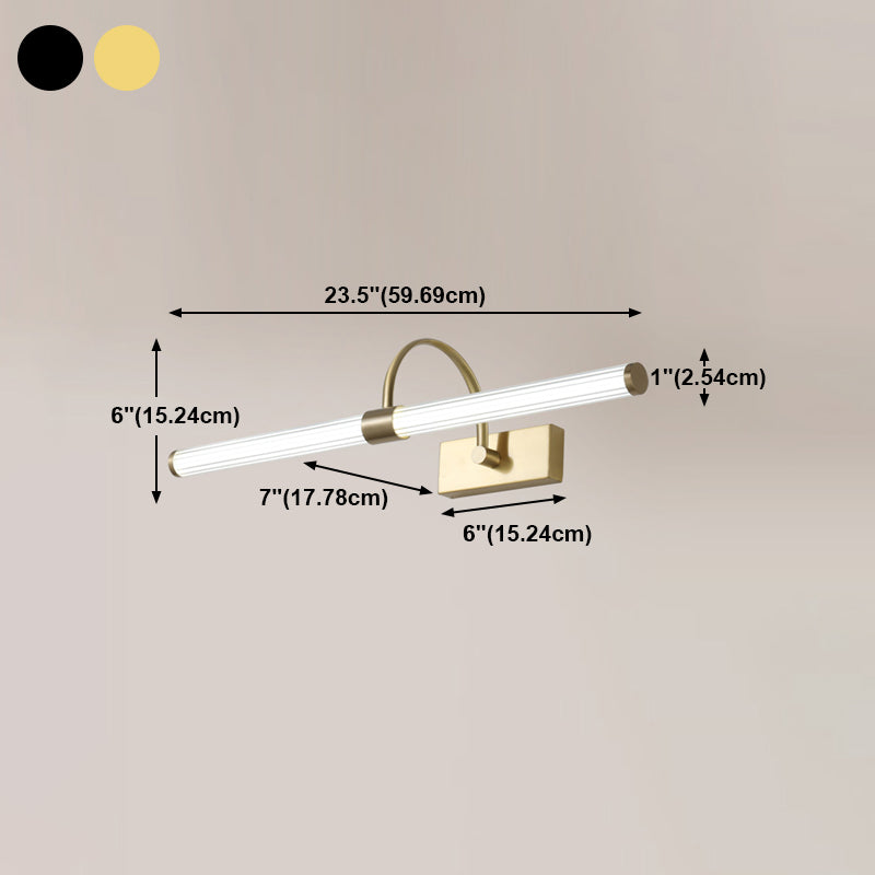 Accesorio de lámpara de espejo de cilindro Minimalista Metal LED Baño de pared de pared de pared