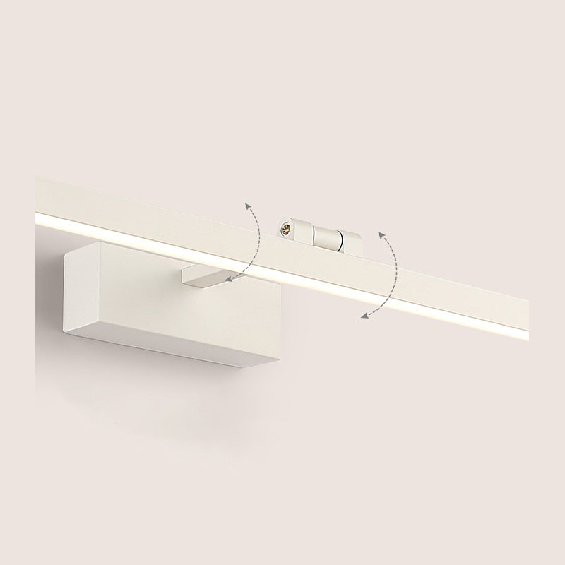 Iluminación de espejo recto minimalista Metal LED Baño Luz Luz de la luz