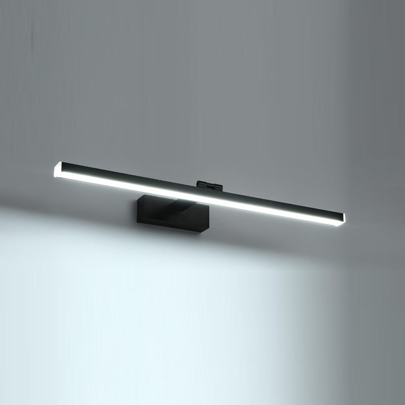 Lámpara de espejo de baño lineal lámpara de metal led de metal lámpara de pared simple en negro