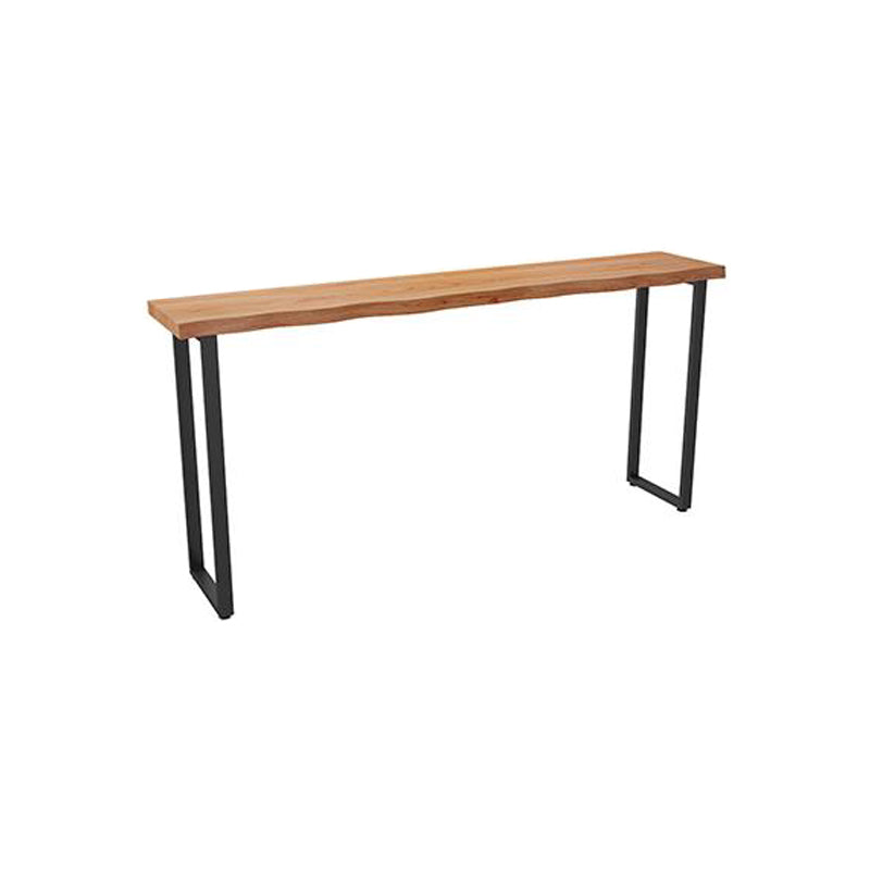 Modern Wood Bar Table with Rectangle Table Top Black Sled Table with 42-inch Height