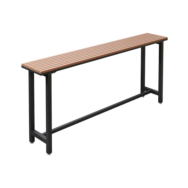 Brown Modern Style Bar Table in Solid Wood and Metal Bar Table for Outdoor