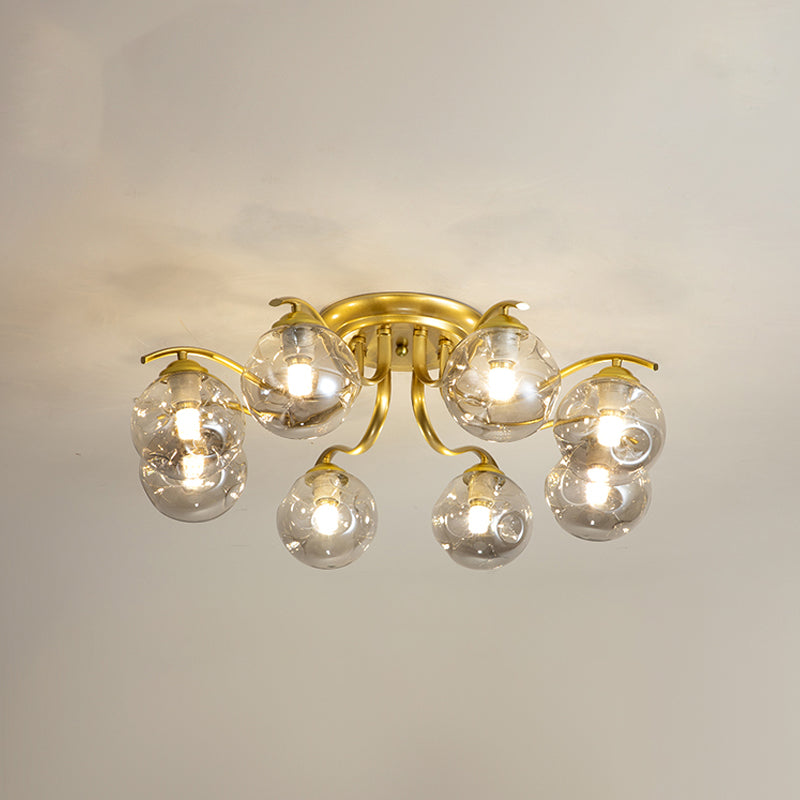 Decorative Flush Light Fixture Glass Flush Mount Lights for Living Room