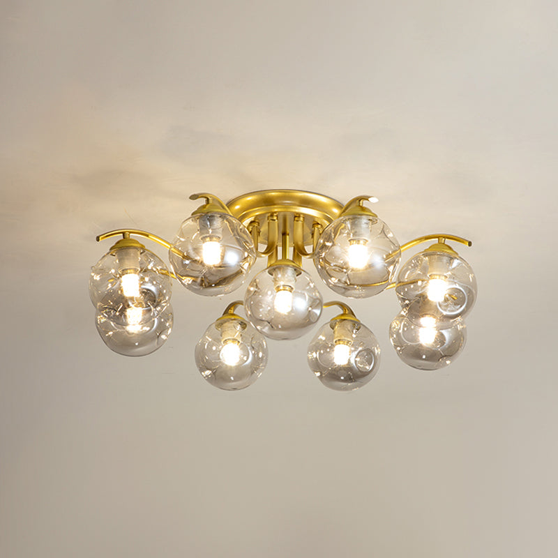 Decorative Flush Light Fixture Glass Flush Mount Lights for Living Room