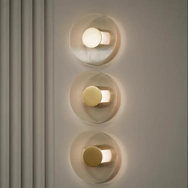 Luces de apliques de pared geométrica de vidrio estilo moderno 1 ideas de iluminación de pared de luz