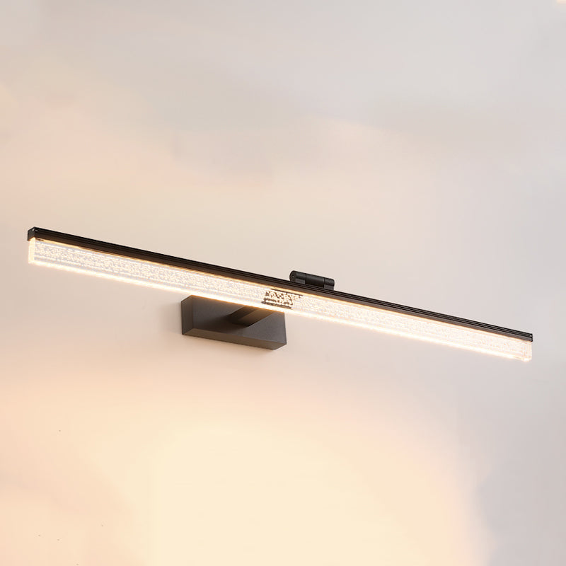 Lineal Metal Wall Donce Modern Style 1 Light Light Light Light en negro