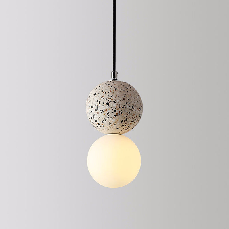 Modern Mini Hanging Pendant Light Cement 1-Light Drop Pendant for Dining Room