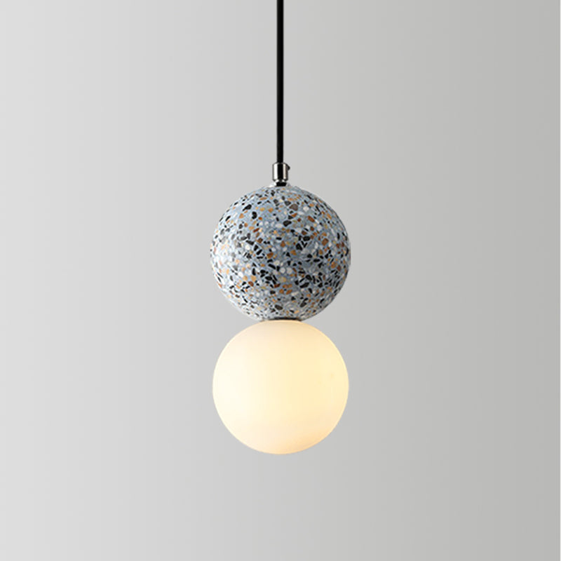 Modern Mini Hanging Pendant Light Cement 1-Light Drop Pendant for Dining Room