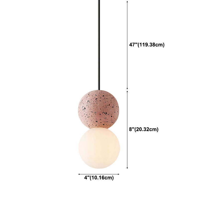 Mini suspension moderne suspendu ciment 1-Light Drop Pendant pour salle à manger