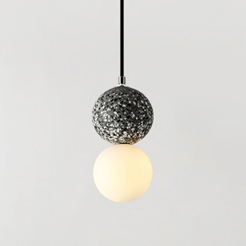 Modern Mini Hanging Pendant Light Cement 1-Light Drop Pendant for Dining Room