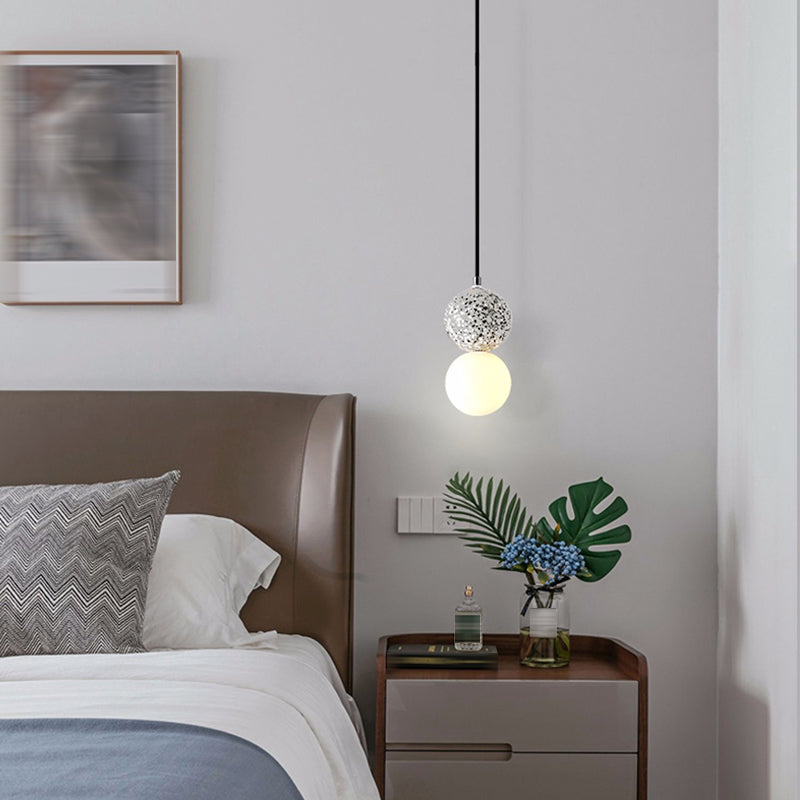 Moderne mini hangende hanglamp cement 1-licht druppel hanger voor eetkamer