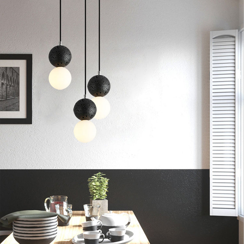 Modern Mini Hanging Pendant Light Cement 1-Light Drop Pendant for Dining Room