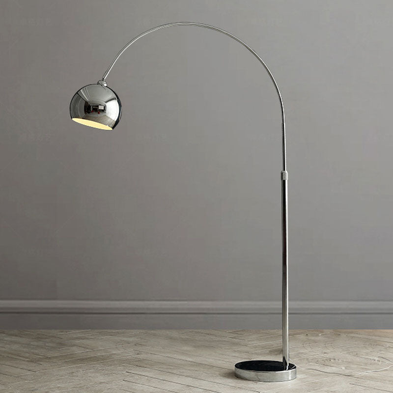 Metal Round Shape Floor Lamp Modern Style 1 Light Floor Lamp Fixture