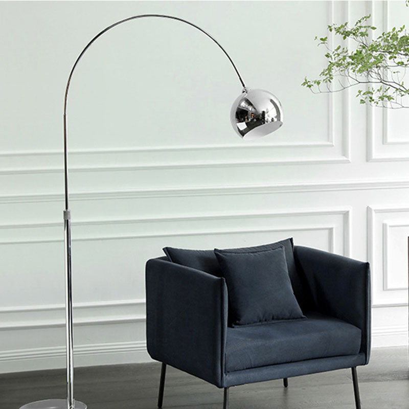 Metal Round Shape Floor Lamp Modern Style 1 Light Floor Lamp Fixture