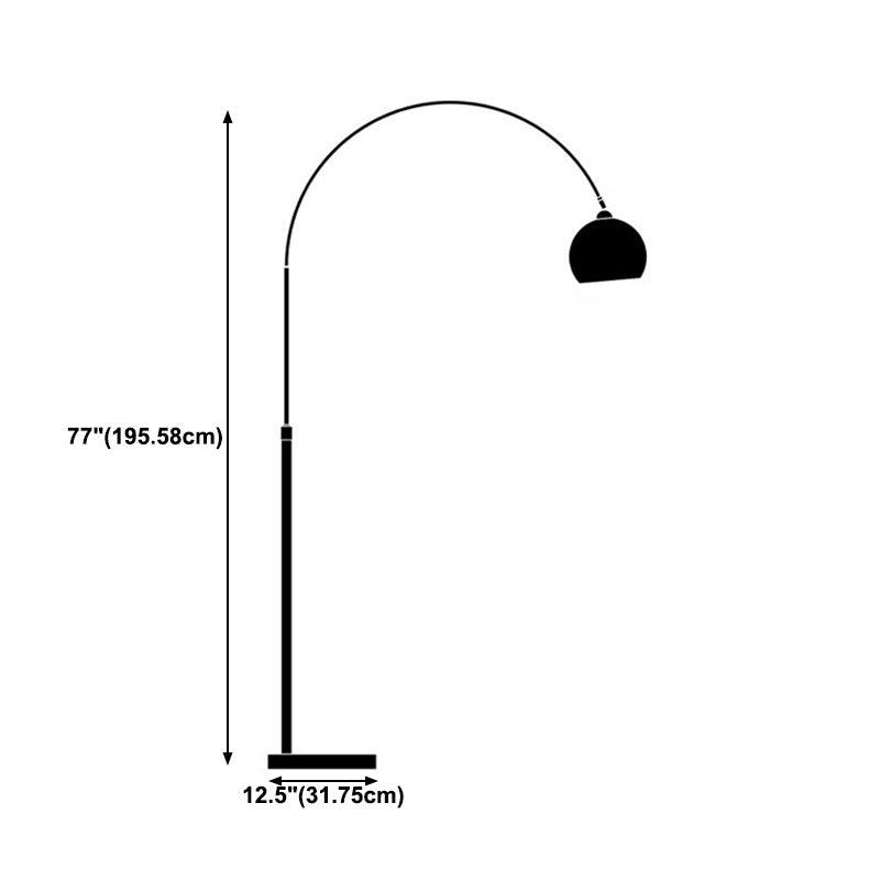 Lampadaire en forme ronde en métal style moderne 1 luminaire de lampadaire léger