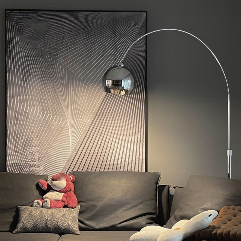 Metal Round Shape Floor Lamp Modern Style 1 Light Floor Lamp Fixture