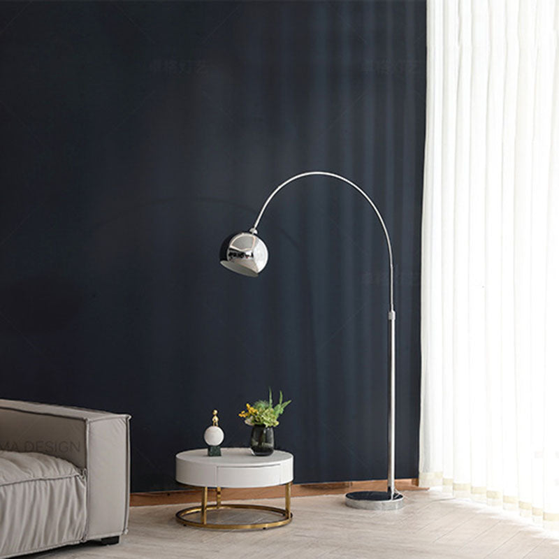 Metal Round Shape Floor Lamp Modern Style 1 Light Floor Lamp Fixture