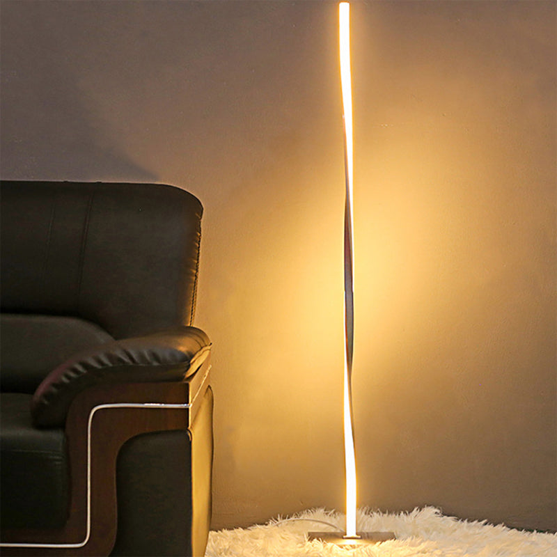 Metal Linear Floor Lamps Modern Style 1 Light Standard Lamps for Living Room