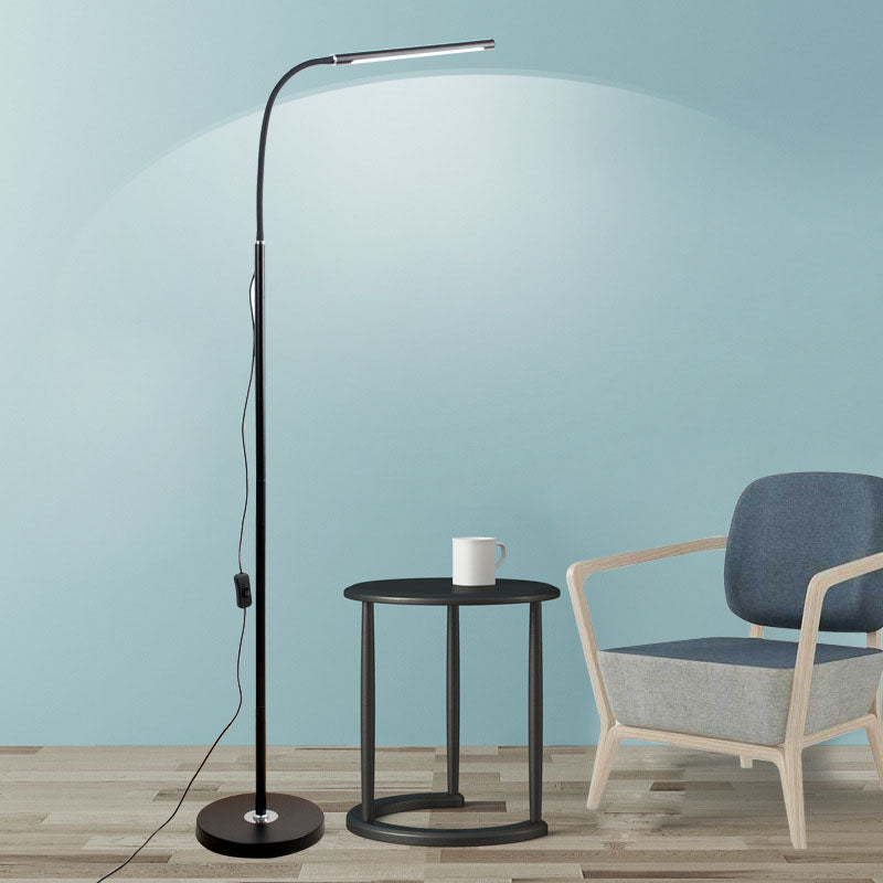 Linear Shape Metal Floor Lamp Modern Style 1 Light Floor Lamp Fixture