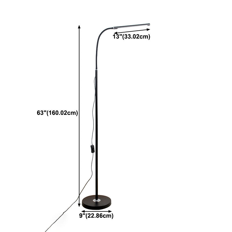 Linear Shape Metal Floor Lamp Modern Style 1 Light Floor Lamp Fixture