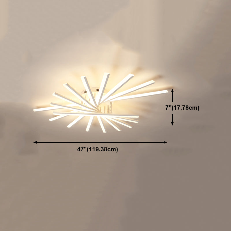 Metalen spiraalvormige plafondgemonteerde lamp Eenvoudige stijl LED-plafondverlichting in wit