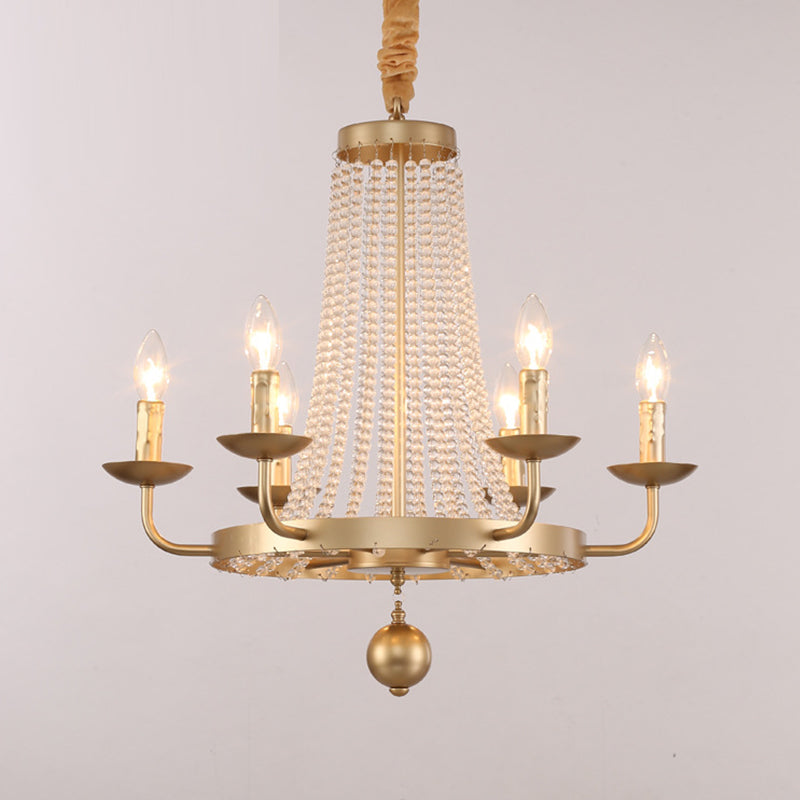 Candelabra Crystal Lampadier Lighting Funzione campagna soggiorno Luce ciondolo a ciondolo