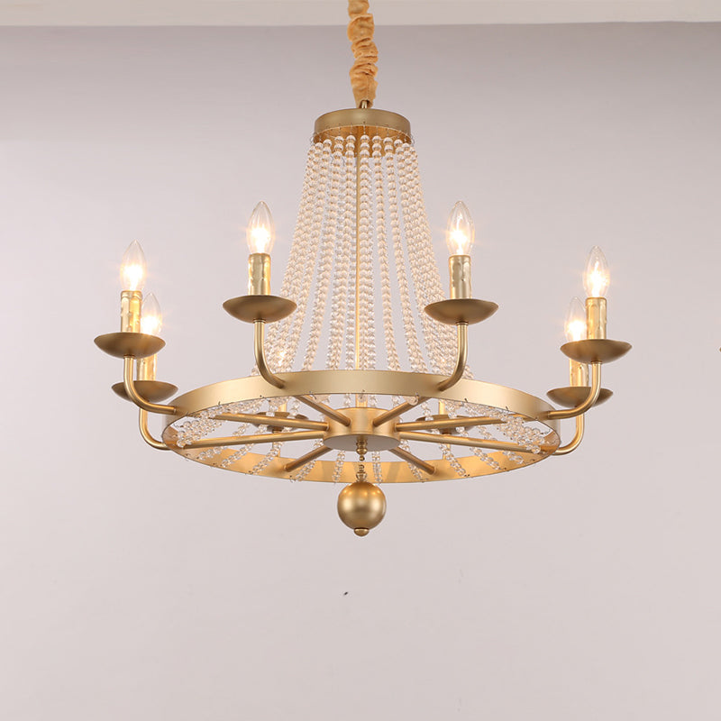 Candelabra kristal kroonluchter verlichting armatuur platteland woonkamer hanglamp