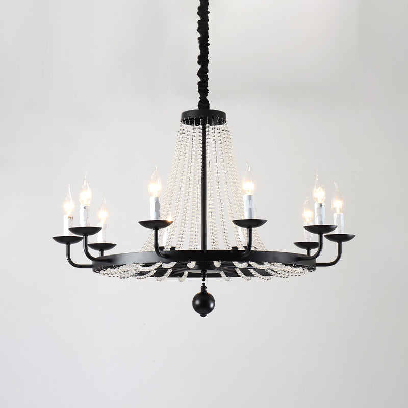 Candelabra kristal kroonluchter verlichting armatuur platteland woonkamer hanglamp