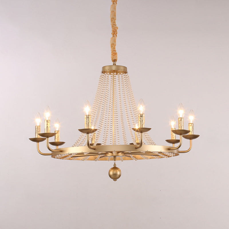 Candelabra kristal kroonluchter verlichting armatuur platteland woonkamer hanglamp