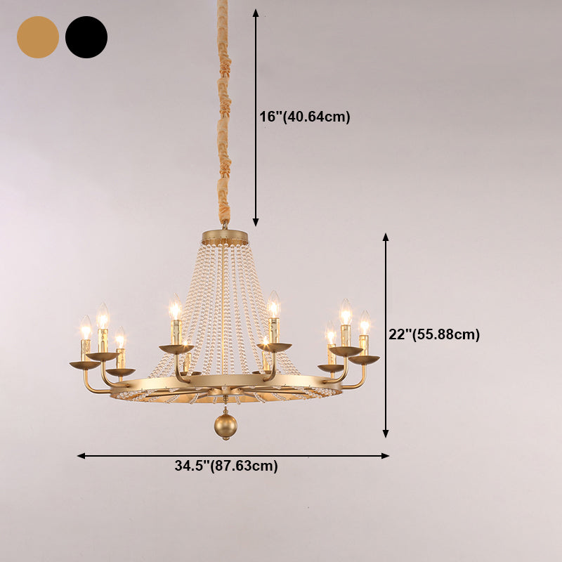 Candelabra Crystal Chandelier Lighting Fixture Countryside Living Light Light