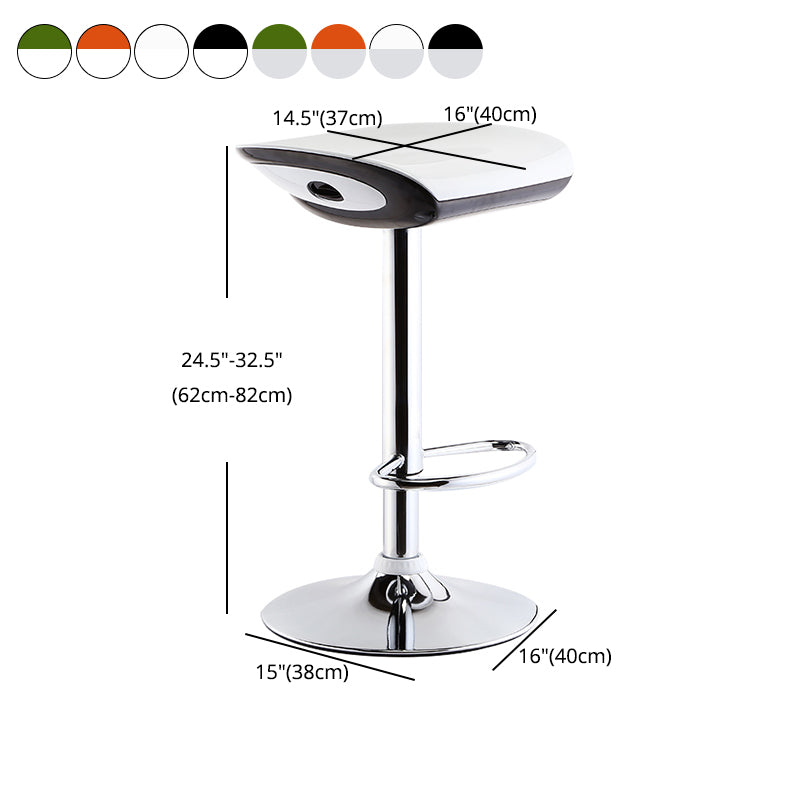Industrial Style Bar-stool with Adjustable Height Metal Leg for Counter Restaurant,1 Piece