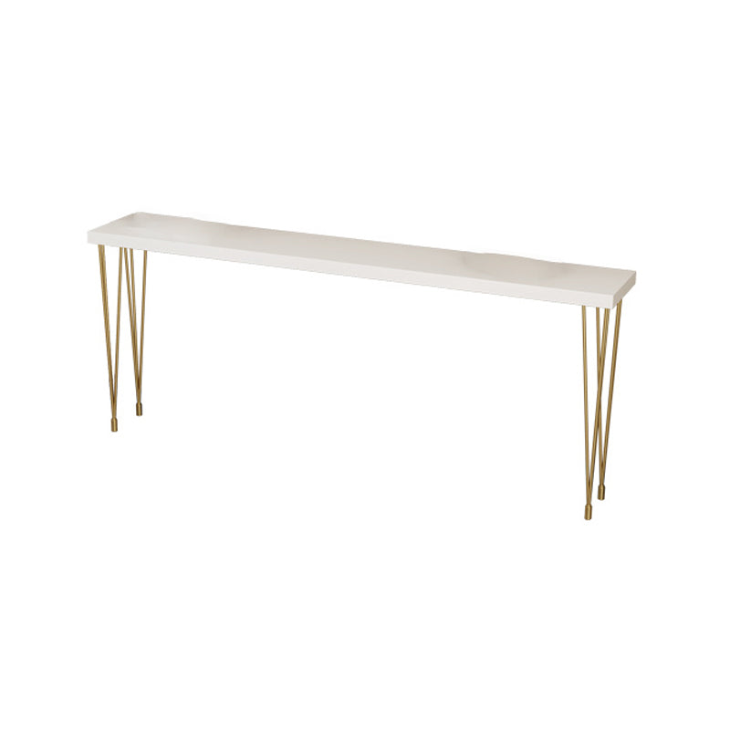 White Glam Style Bar Table in Iron and Wood Bar Indoor Bar Counter