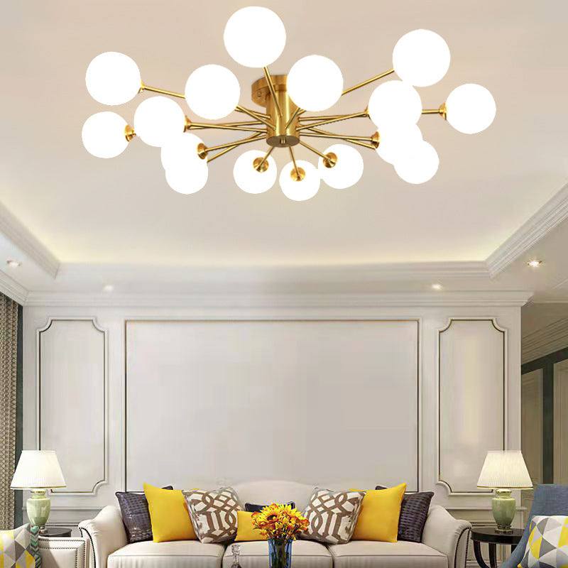 Sphere Glass Semi Flush Plafond Light