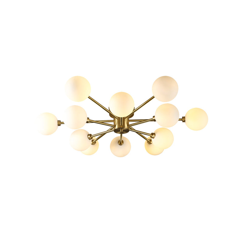 Sphere Glass Semi Flush Light Nordic Style Semi Flush Mounting Lighting