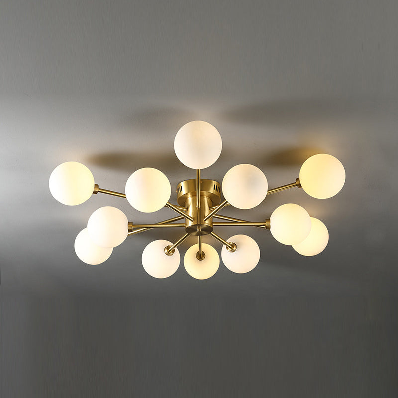 Sphere Glass Semi Flush Plafond Light