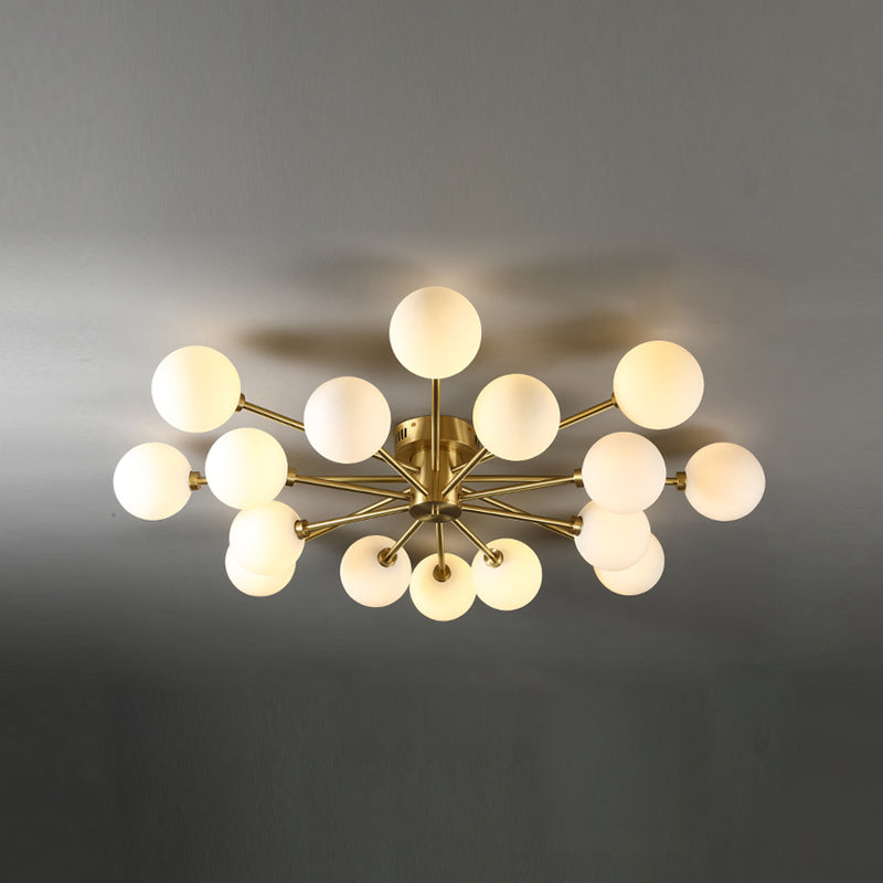 Sphere Glass Semi Flush Plafond Light