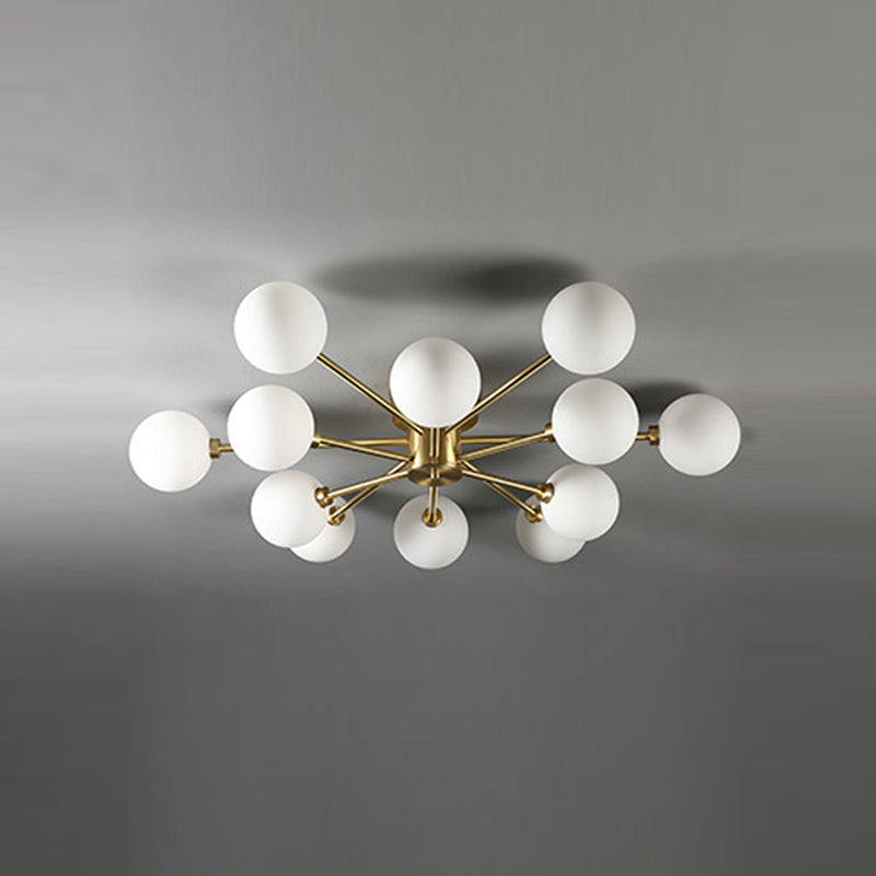 Sphere Glass Semi Flush Plafond Light