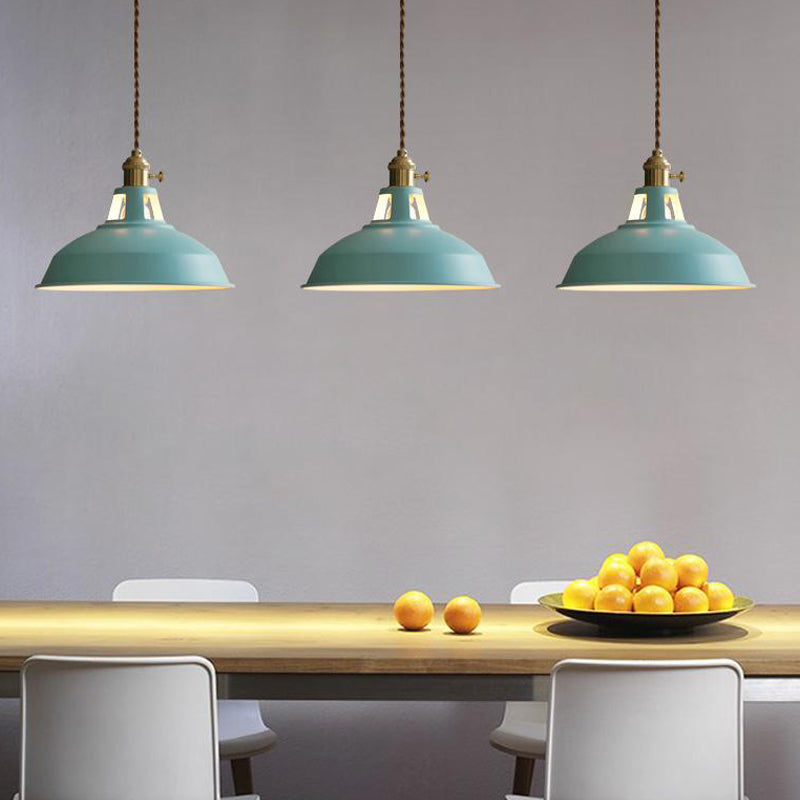 Industriell hängende helle farbenfrohe Metallanhänger -Beleuchtung für Wohnzimmer