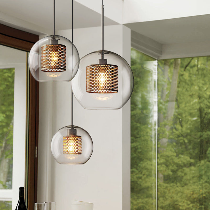 Luce in vetro industriale Ampiccamento a sospensione per il soggiorno per soggiorno