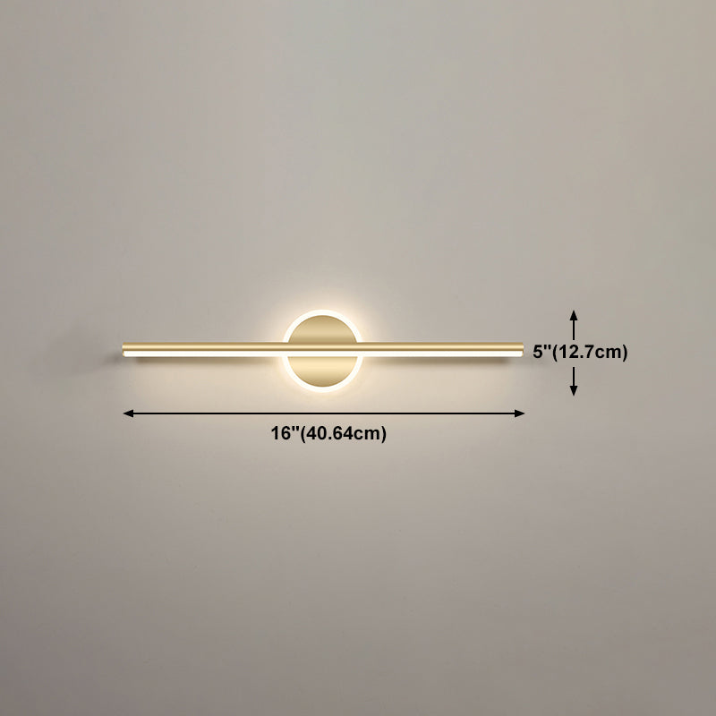 Gouden led ijdelheid verlichtingsarmaturen modernistische spiegel voorverlichting met siliconen schaduw