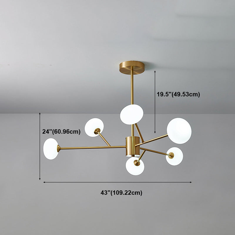 Lustre suspendu contemporain cuivre étoile plafond plafond luminaire