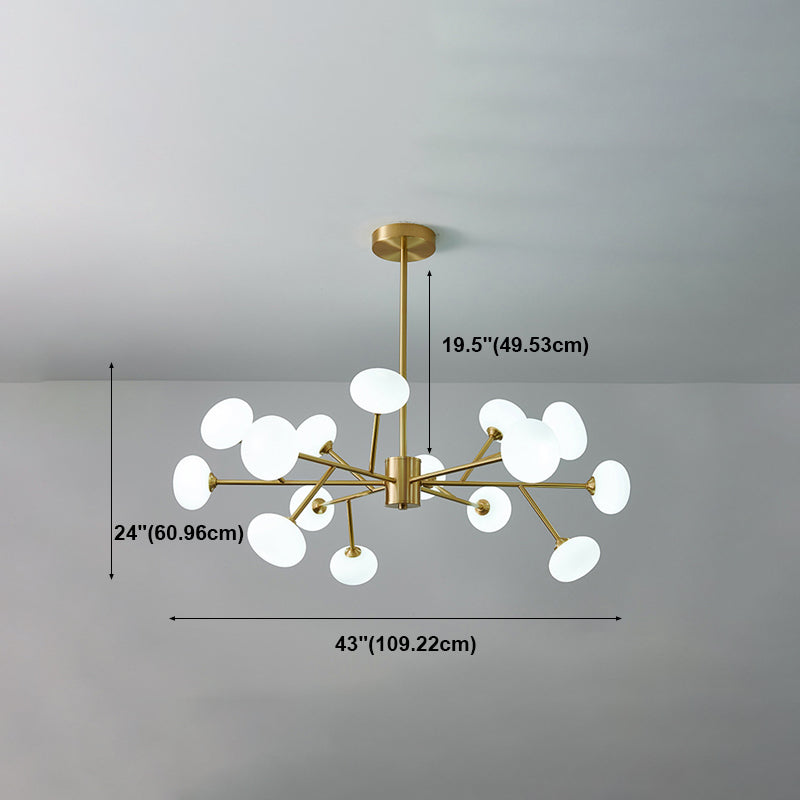 Lustre suspendu contemporain cuivre étoile plafond plafond luminaire