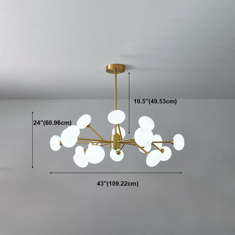 Lustre suspendu contemporain cuivre étoile plafond plafond luminaire