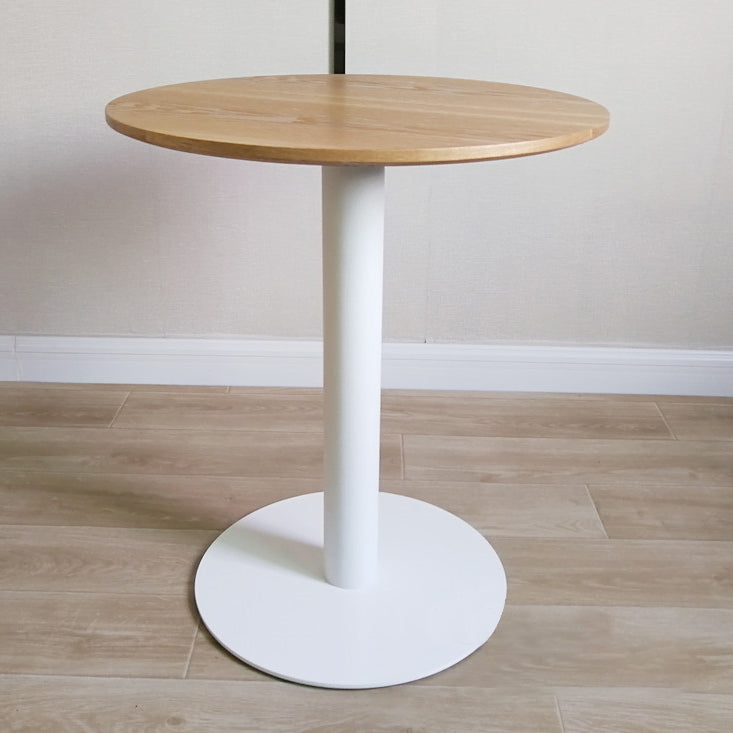 White Modern Style Round Table in Metal Milk Tea Shop Bar Table