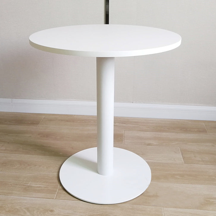 White Modern Style Round Table in Metal Milk Tea Shop Bar Table